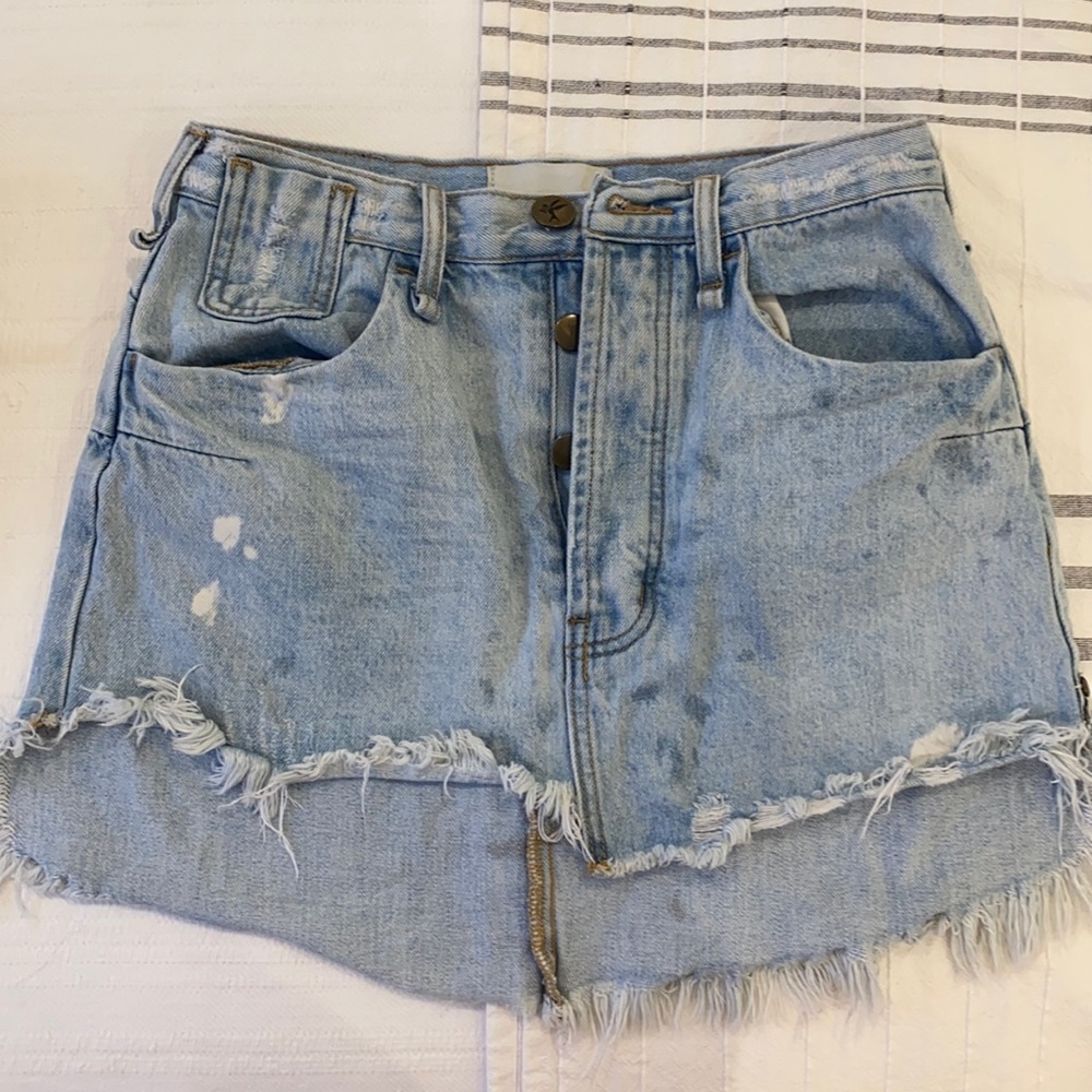 Distressed One teaspoon skirt